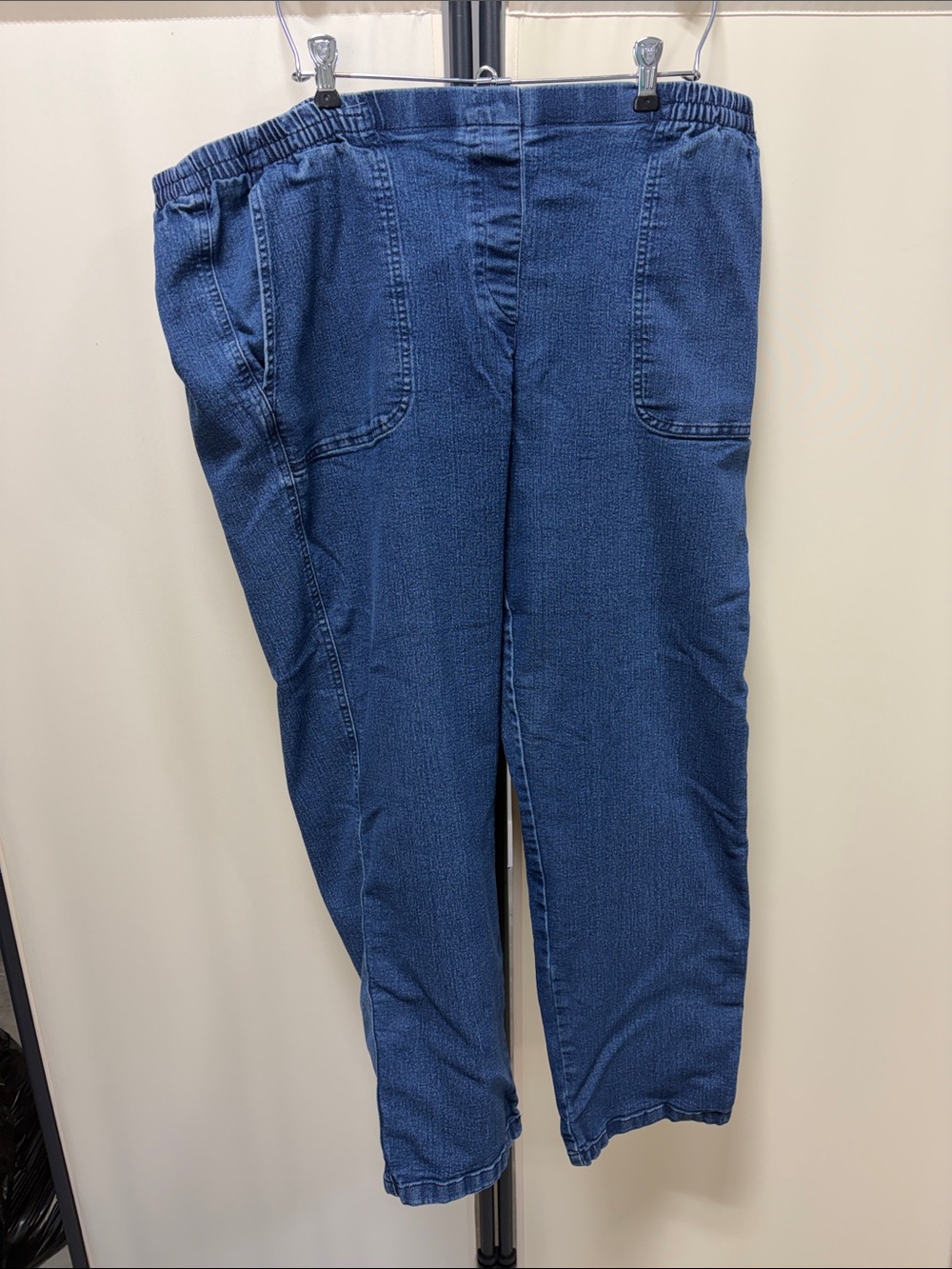 Allison Daley Plus Light Blue Elastic Waist Denim Pants